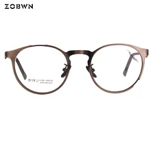 ZOBWN винтажные gafas оптические женские очки оправа близорукость круглые металлические унисекс очки женские очки oculos de grau очки