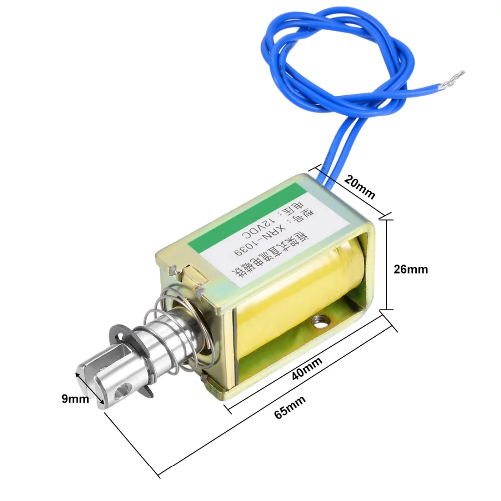 Uxcell DC 12/25 V 10/25/60n Электромагнит 10 мм вытяжной Тип открытая рамка Электромагнит магнитные материалы 1 шт