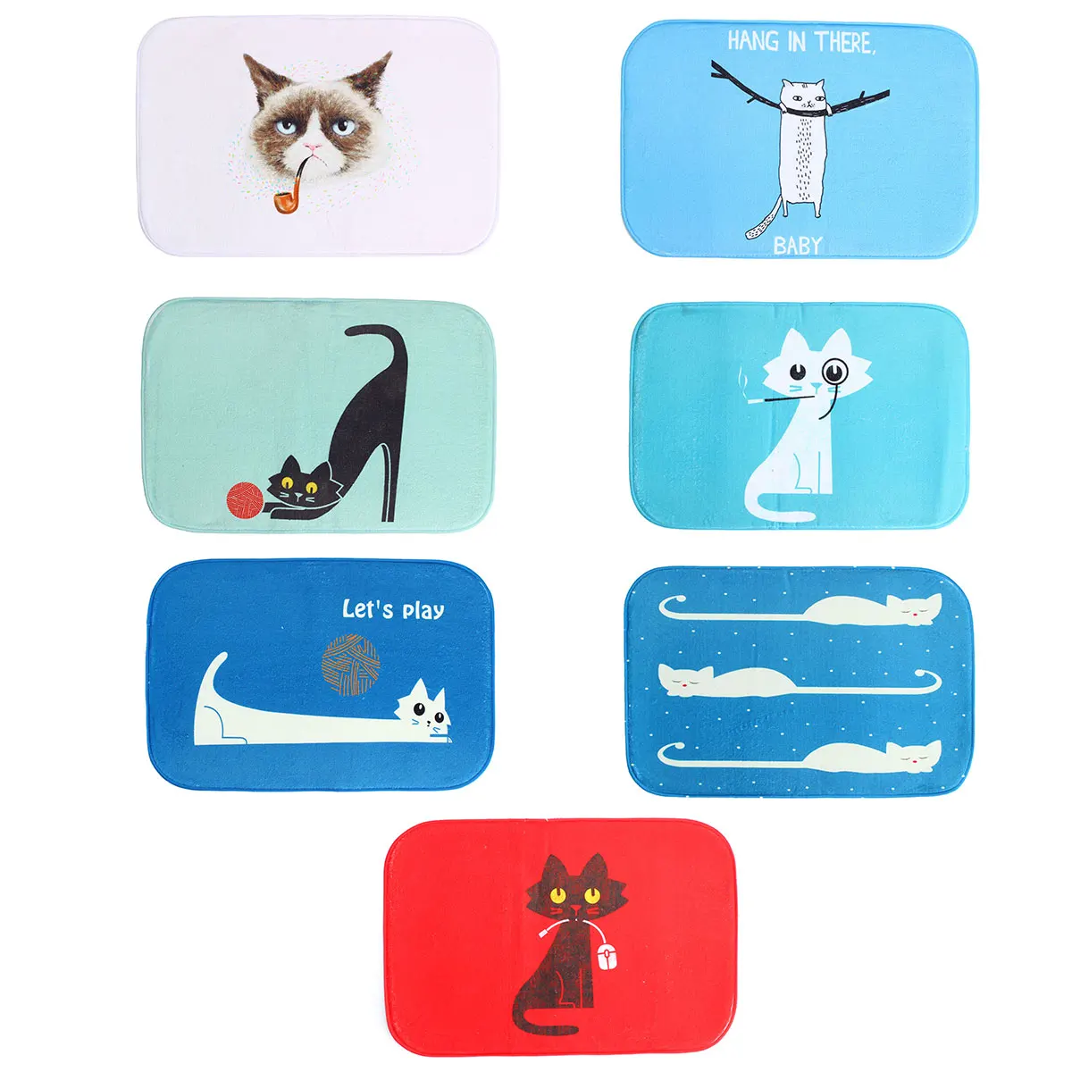 Bath Mat Carpet 40cm X 60cm Cute Cat Pattern Home Decor Area Rug Carpet