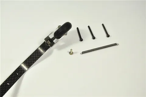 Carbon Fiber Tail Landing Gear With Wheel Set For 60cc Gas RC Airplane title=