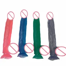 CPWD Big Realistic Dildo Flexible Penis With Suction Cup Dildos Cock Adult Sex Toys For Women Female Masturbation 4 Color