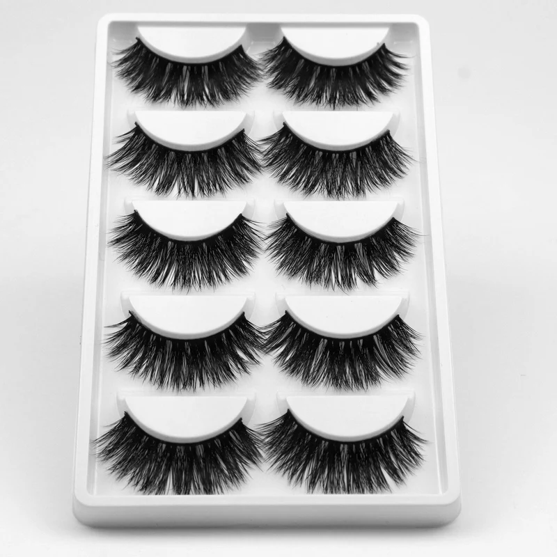 

DOCOCER 5 Pairs/Pack Eyelashes Fur Friendly Styles Mink Lashes Crisscross False Eyelash Hand Made Eye Lashes Makeup K01