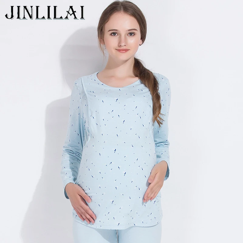 JINLILAI Brand Maternity Clothes Pregnancy Suit Nursing Cotton