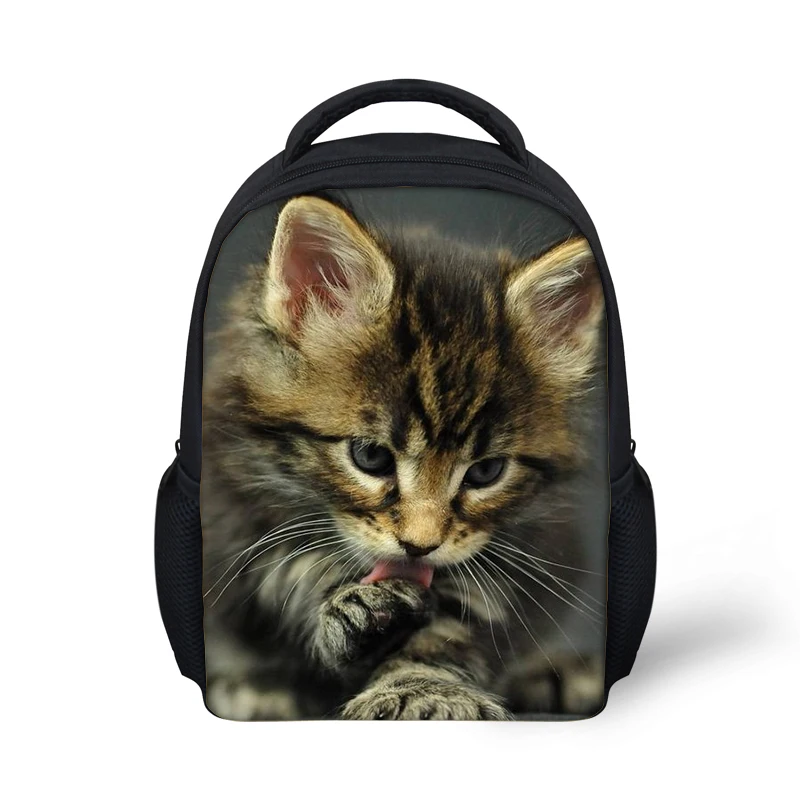 Новые Симпатичные без рукавов с принтом кошки, рюкзак для отдыха рюкзак для путешествий, школьный, с мягкой спинкой школьная сумка рюкзак для девочек детский рюкзак
