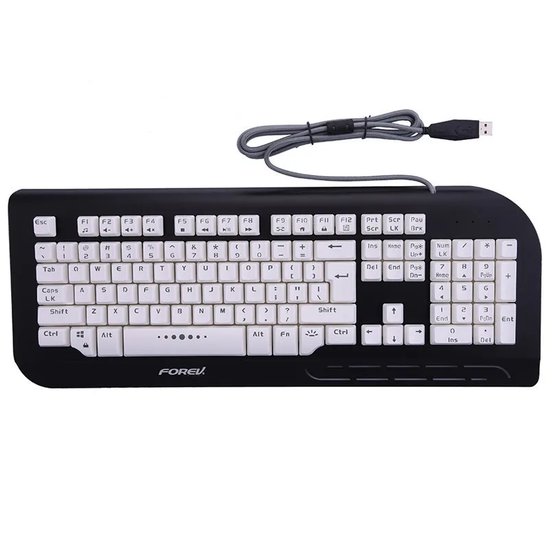 

Black Gold Quality Wired Keyboard Mechanical LED Light Backlit Game gaming Keyborads for Desktop Notebook Pc