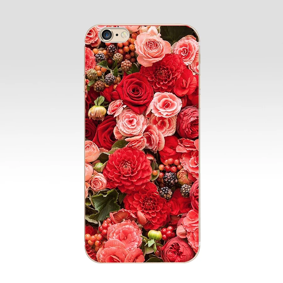 13 г красивый сад красные розы цветы для чехлов iPhone 6 6s 7 8 чехол Мягкий ТПУ силиконовый чехол для Apple iPhone 6 6S 7 8 чехол - Цвет: 9