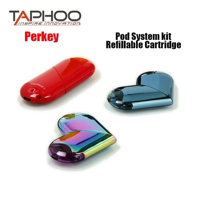

PERKEY Pod System Kit E-cigarettes Transformable Heart Shape Refillable Cartridge Pod Vape Mod Electronic Cigarette Pen VS Zero