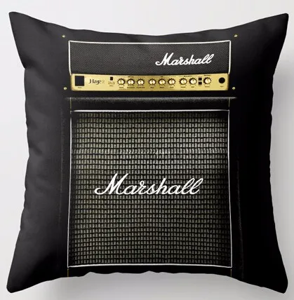 Индивидуальная гитара Электрический комбоусилитель Marshall усилитель для музыки мания прохладный квадратный, с молнией Подушка Чехол подушки Чехол