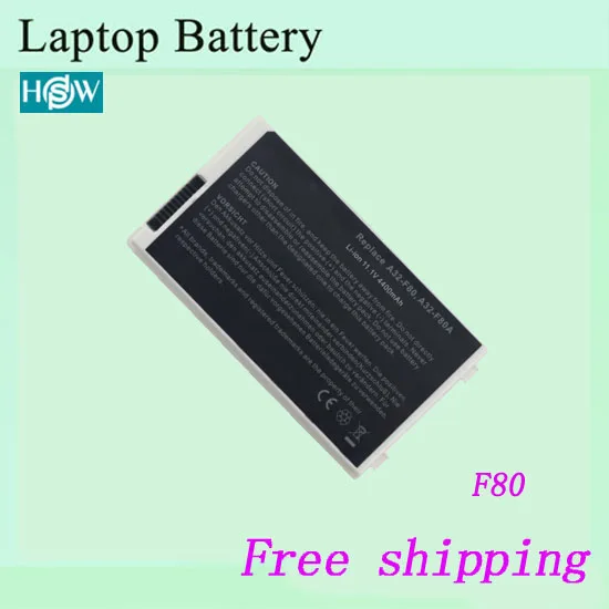 Белый 4400mah аккумулятор для ноутбука ASUS F8 F80 F80H F80A F80Q F80L F81 F83 F50 N80 N81 X61 X61W X61S X61GX |