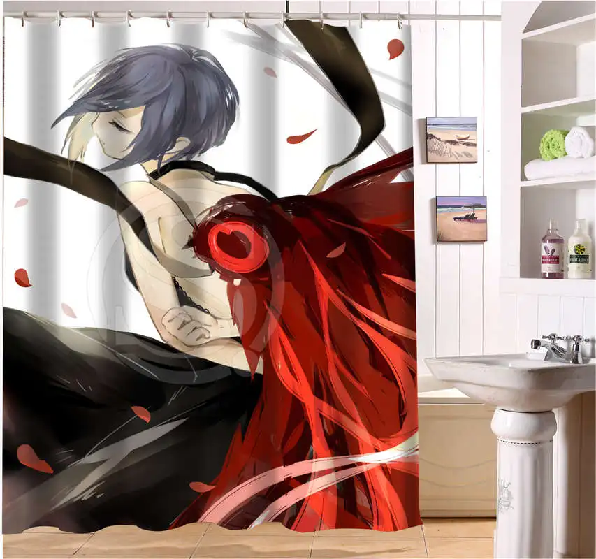 WJY504K2 на заказ Kirishima Touka, Кирисима, Кирисима, аниме, рисунок из мультфильма, Современная тканевая для душа, занавеска для ванной комнаты, водонепроницаемая FY2 - Цвет: Светло-желтый