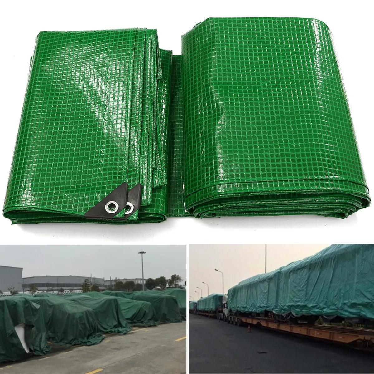 

Heavy Duty Waterproof Tarpaulin Cover For Car Truck ATV Outdoor Camping