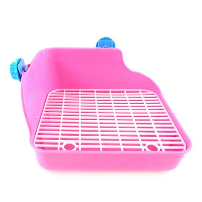 

Pet Cat Rabbit Pee Toilet Plastic Small Animal Toilets Hamster Guinea Pig Litter Tray Corner Pet Litter Training Tray 24*18*11cm