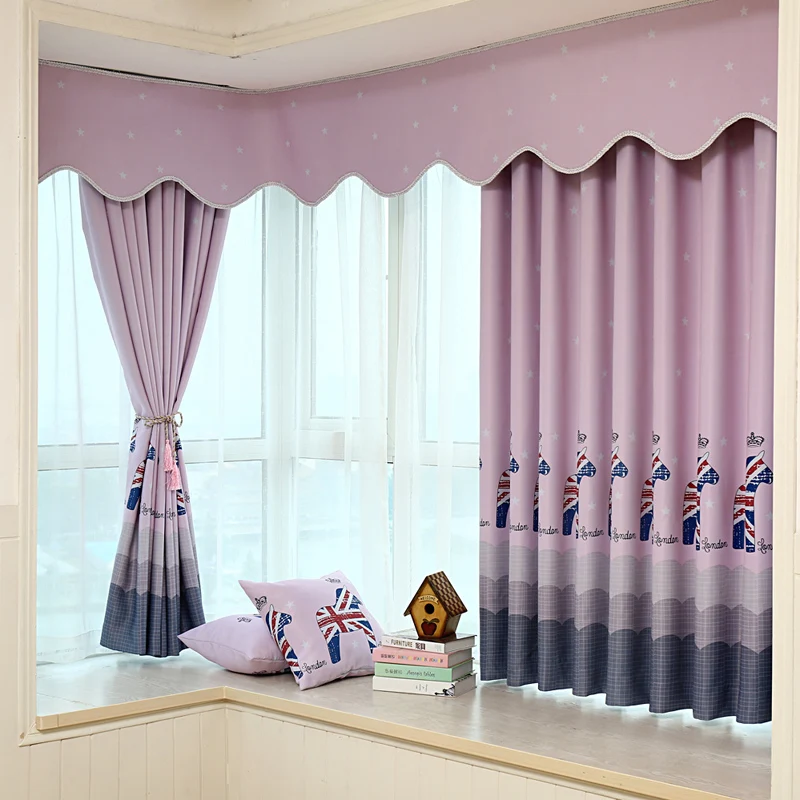 Bay Window Curtains Part - 43: 2 PC Modern Short Curtains For The Bedroom Window Curtains For Living Room Bay Window Curtains For Bedroom Kids -in Curtains From Home U0026 Garden On ...