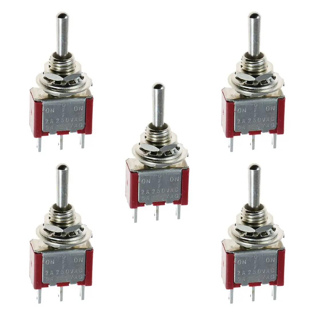 5 x Mini Momentary (On)Off(On) Toggle Switch Model Railway SPDT 12V