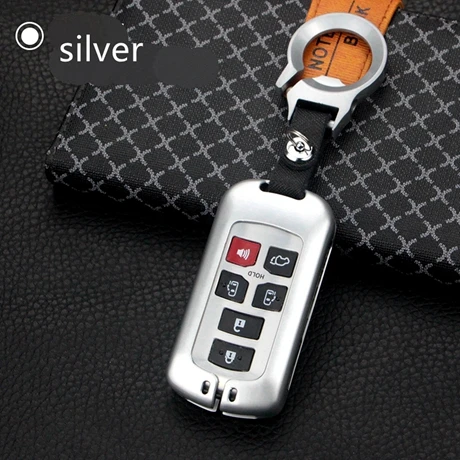Высокое качество автомобиля Fob крышка смарт-ключа держатель чехол для Toyota Sienna ключ протектор интимные аксессуары - Название цвета: silver