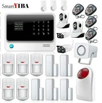 

SmartYIBA WIFI Home Alarm Security SMS Call App Push Alert GSM Alarm Surveillance Camera WIFI Plug Control Home Appliance System