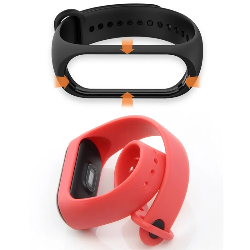Силиконовый ремешок для браслета Xiaomi Mi Band 4 5 3 умный Браслет Miband Защитная пленка
