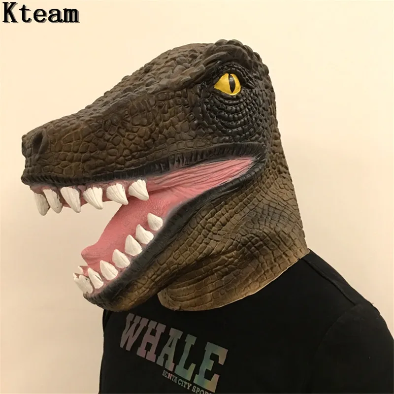 Топ Класс страшно T-Rex в парк развлечений маска Хэллоуин реалистичный с рисунком