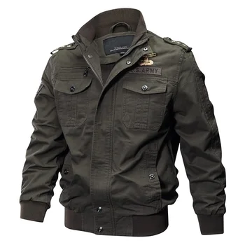 

Military Jacket Men Spring Autumn Cotton Pilot Jacket Coat Army Men's Bomber Jackets Cargo Flight Casual Jacket Plus Size 6XL