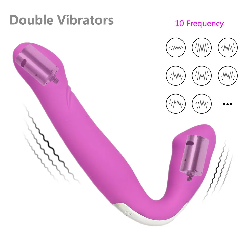 Strapon Dildo Vibrators for Women Remote Control G-spot Vibration Lesbian Double Ended Dildo Toys for Adult Sex Toys for Woman 3