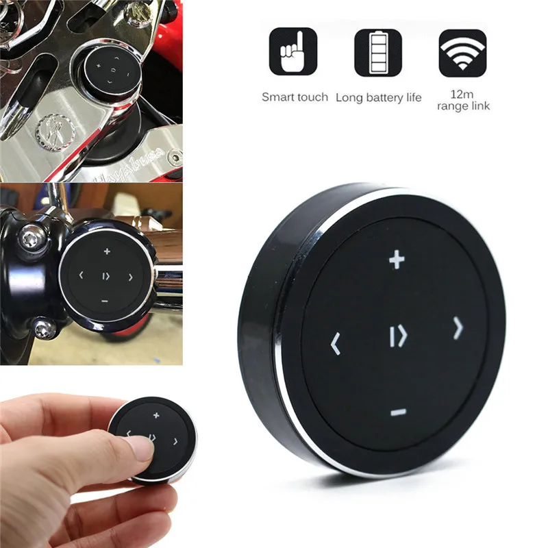 

SOONHUA Wireless Bluetooth Media Button Steering Wheel Remote Control Mp3 Music Play Selfie Controller for iPhone Android IOS