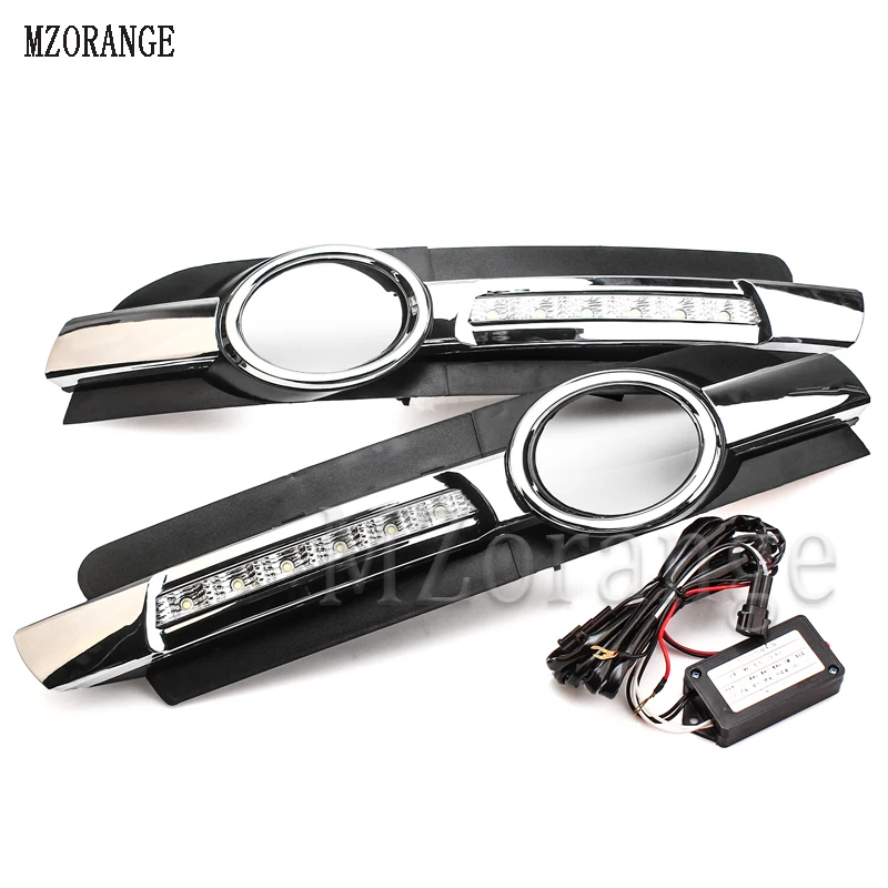 MZORANGE For AUDI A6 C6 2005 2006 2007 2008 Car-stying LED DRL Daytime Running lights with Fog Lamp hole Waterproof Wire Harness MZORANGE For AUDI A6 C6 2005 2006 2007 2008 Car-stying LED DRL Daytime Running lights with Fog Lamp hole Waterproof Wire Harness