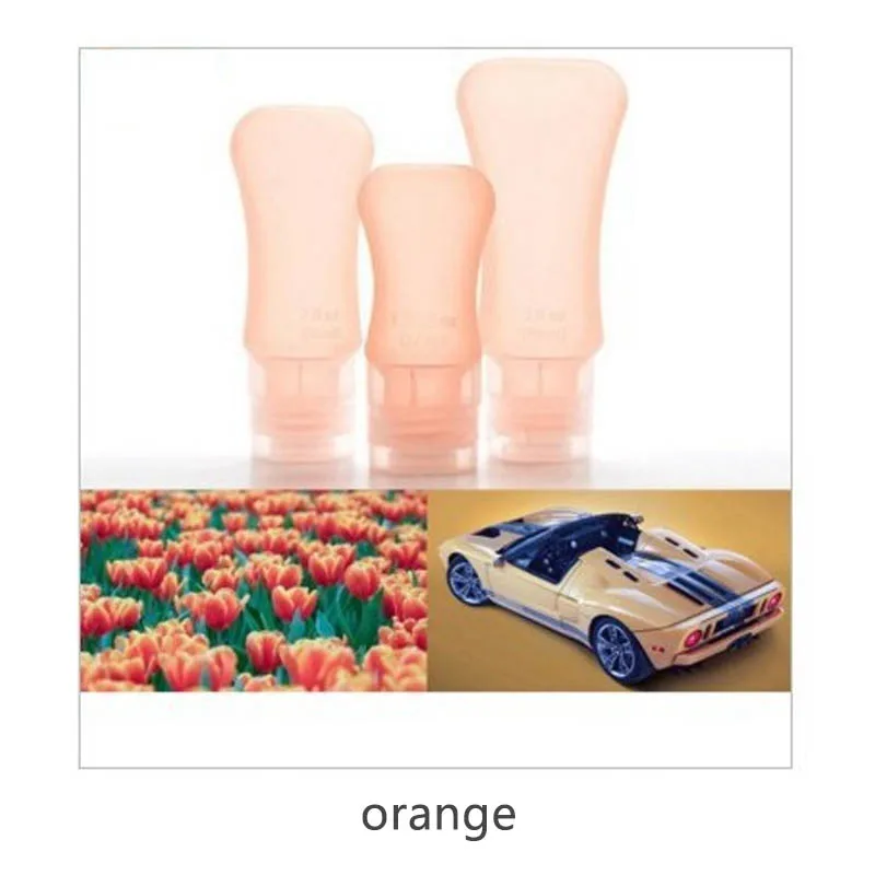 Портативный силиконовый многоцветные аксессуары для путешествий 37/60/89 мл бутылка шампуня 1 шт. диспенсер для мыла коробка для хранения косметики контейнер - Цвет: Оранжевый