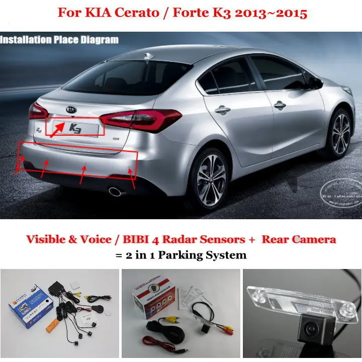 Buy Liislee For KIA Cerato / Forte K3 20132015 Car Parking Sensors + Rear View