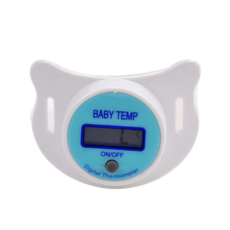 Soft Infant font b Baby b font Kid Nipple LCD Digital Mouth Pacifier Thermometer Children Health