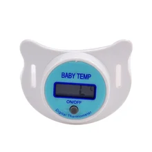 Soft Infant font b Baby b font Kid Nipple LCD Digital Mouth Pacifier Thermometer Children Health