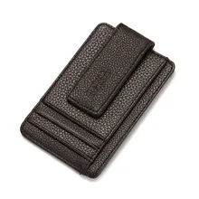 

CUIKCA New Black Brown Money Clip Fashion Women Men Mini Magnet Coins Wallet Ultrathin Clips Wallets Money Credit Cards Purse