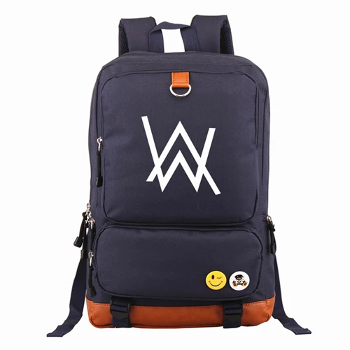 Модные рюкзаки Alan Walker, рюкзак Mochila для подростков, мужчин, женщин, студентов, школьные сумки, дорожная сумка для ноутбука - Цвет: Темно-синий