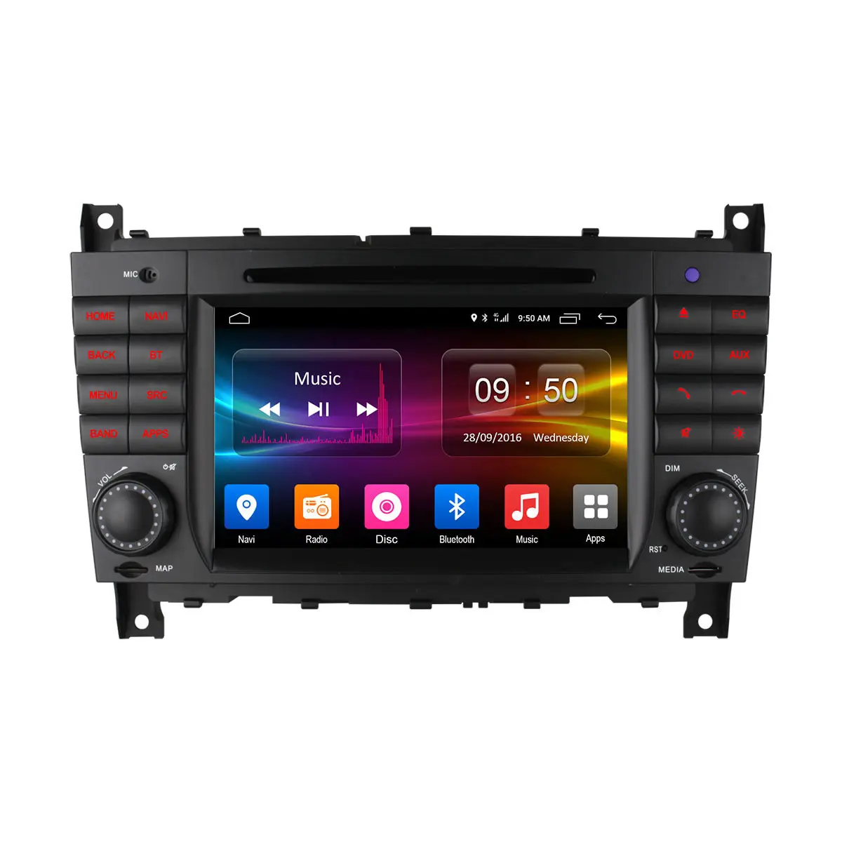 4G SIM LTE Octa 8 Core 2 DIN Android 6,0 Автомобильный DVD gps для Mercedes W203 W219 2004-2007 C200 C230 C180 C320 C350 CLK W209 C class - Цвет: black for Benz