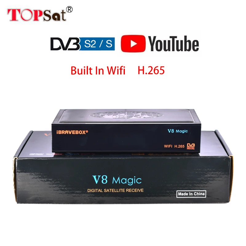 IBRAVEBOX V8 magic dvbs2 спутниковый ТВ приемник 1080P Full HD DVB-S2 приемник Поддержка PowerVu, DRE и Biss ключ YouTube PK