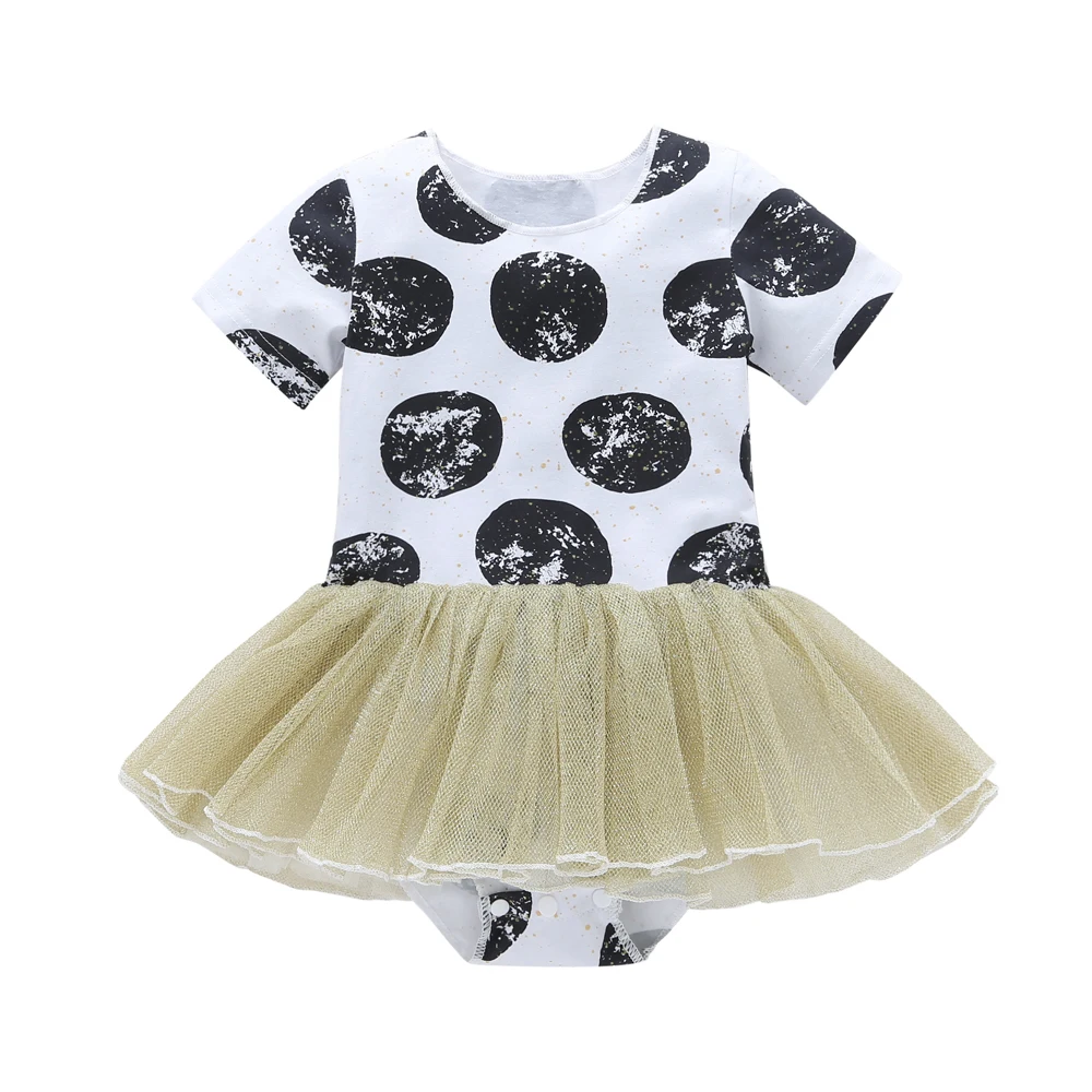

2019 Summer baby girls dress baby clothes short sleeve lovely baby dodysuit Lace baby girls dresses Newborn vestido infantil