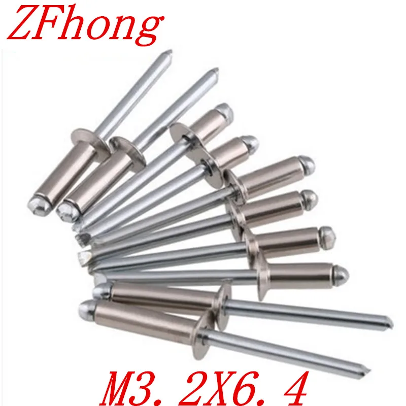40pcs 3.2*6.4 Stainless Steel countersunk head Pop Rivet Rivets Nut