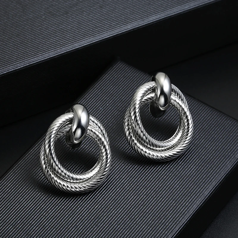 Ear Clip Earrings Clip Earrings Ear Clip Ear Accessories Clip On Earrings No Pierced For Women Vintage Gold Statement Geometry Round Ear Clips Jewelry brinco feminino Party Gift