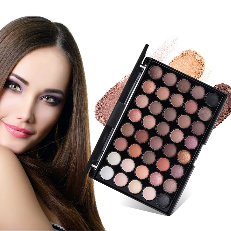 

40 Colors Eye Makeup Nudes Palette Matte Eyeshadow Pallete Glitter Powder Eye Shadows Earth Pearl Shimmer Cosmetic Set TSLM1