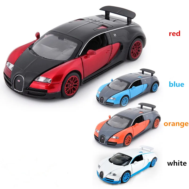 In Stock Bugatti Veyron coches jugetes Diecast Car Model autos a escala Pull Back font b