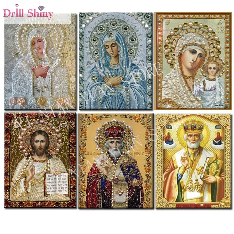 5D DIY алмазная живопись Diy квадратная полная Алмазная вышивка икона религия Стразы наборы для вышивки крестом Рукоделие мозаика MXF26