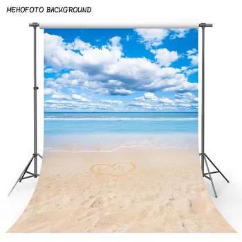 

Customize Vinyl Photography Backdrops Blue Sky Cloud Beach photo background 5x7ft backdrops for Photo Studio fotografia