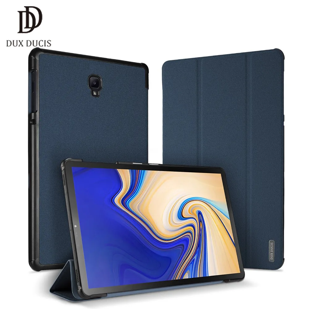 DUX DUCIS Leather Case for Samsung Galaxy TAB S4 Smart Protective PU Flip Cover for Samsung TAB S4 10.5 inch T830 T835 2018 New protective aluminum alloy abs back case for samsung galaxy s4 i9500 black