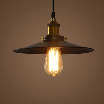 

black vintage industrial pendant light nordic retro lights iron lampshade loft edison lamp metal cage dining room Countryside