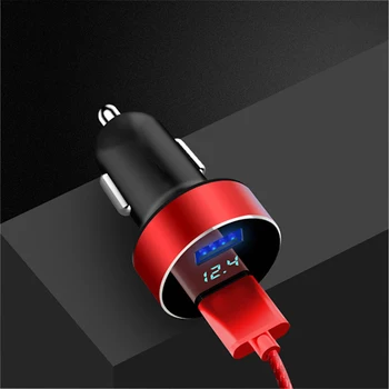 

Mini Dual USB Car Charger with LED Display Voltage Detection for Toyota corolla rav4 camry prius hilux avensis verso Yaris auris