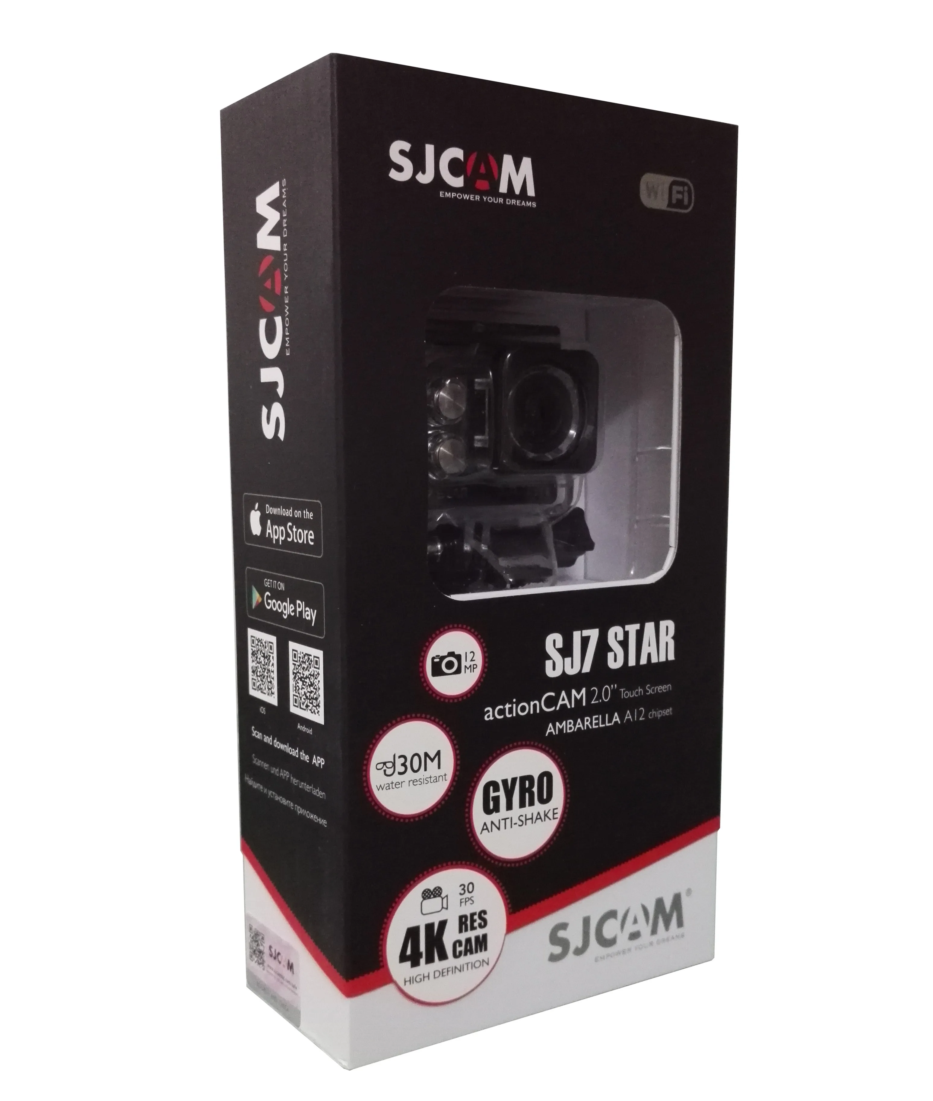 Последняя версия SJCAM SJ7 Star 4 K с Wi-Fi H.264 30FPS 2' Сенсорный экран экшн Спортивная камера для шлема Водонепроницаемый Ambarella A12S75 Чипсет