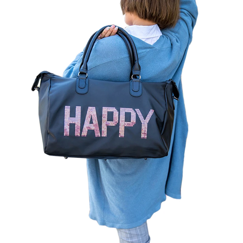 Black Sports Bag for Shoes Lady Female Gym Bag Leather Large Capacity Training Yoga Fitness Bag