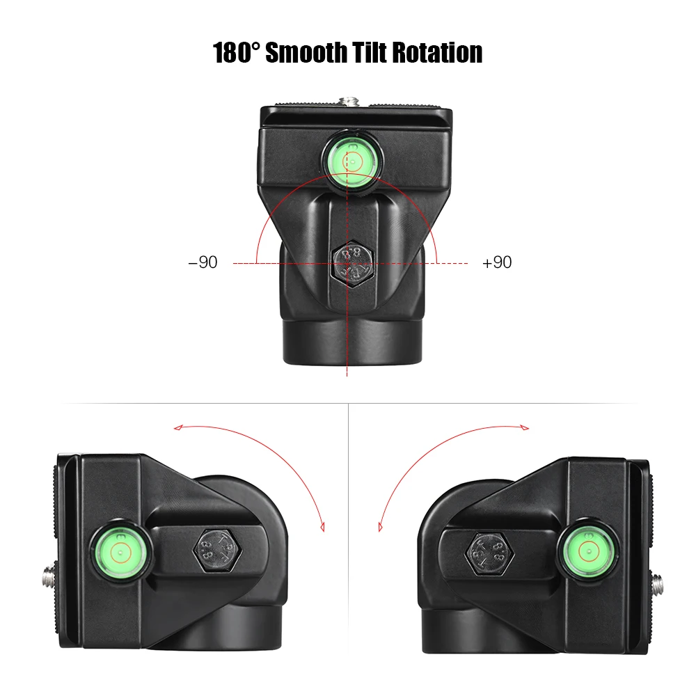 Andoer M-12 Monopod Tilt Head Panoramic Head with Quick Release Plate