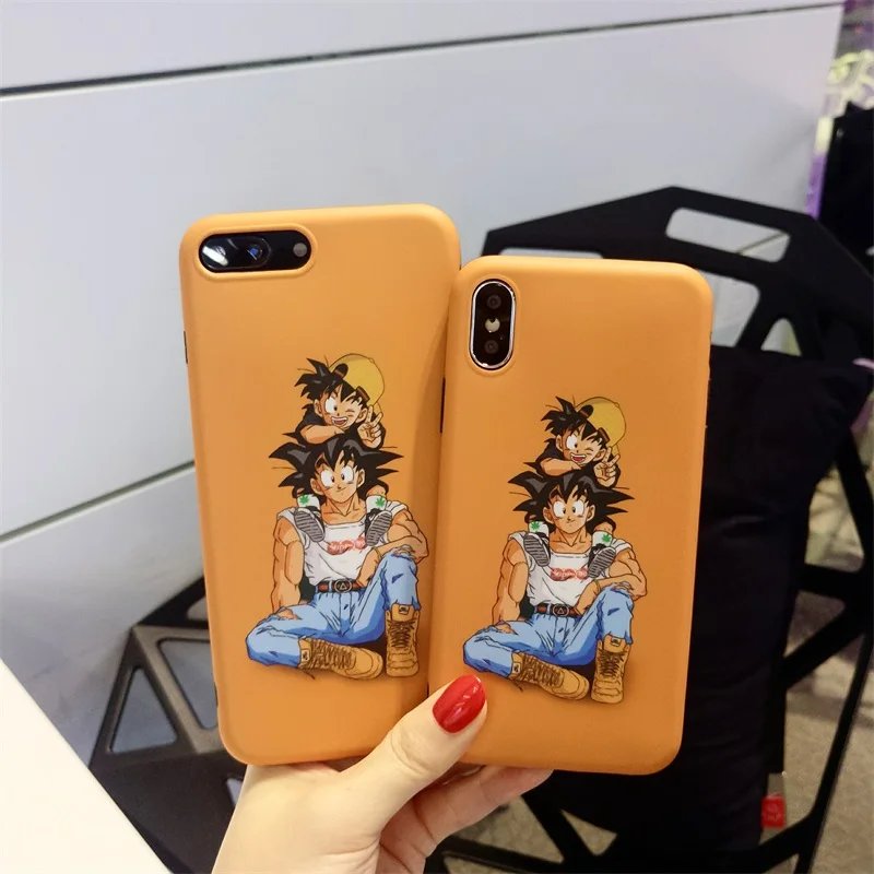 

Cute z goku Dragon Ball DragonBall Cases cover for iPhone X XR XS MAX 8 7 6 6S plus IMD soft silicon TPU cover Coque
