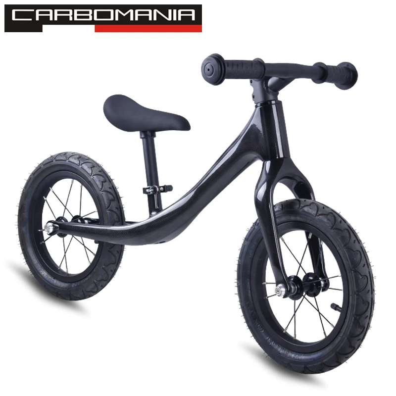 Flash Deal 2019 Carbon Fiber Children complete bike 12inch Kids Balance Bike No Pedal Baby Bicycle Fits children from 18 months to 6 years 3