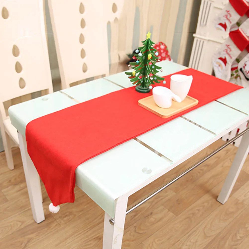 34X176CM Christmas Table Runner Mat Tablecloth Christmas Flag Home